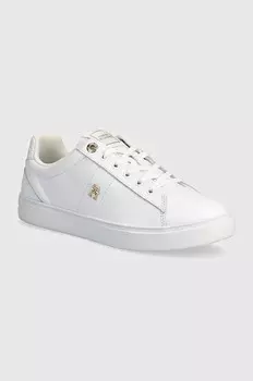 Кожаные кроссовки Tommy Hilfiger ELEVATED ESSENT SNEAKER MONOGRAM, белый