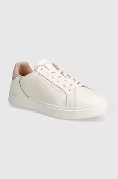 Кожаные кроссовки Tommy Hilfiger ESSENTIAL COURT SNEAKER, бежевый