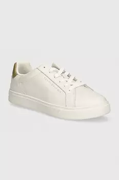 Кожаные кроссовки Tommy Hilfiger ESSENTIAL COURT SNEAKER METALLIC, белый