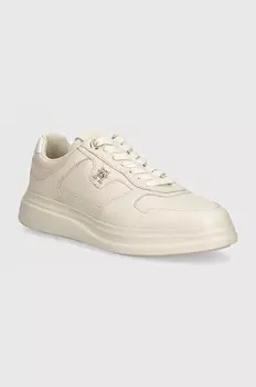 Кожаные кроссовки Tommy Hilfiger LUX POINTY COURT SNEAKER, бежевый