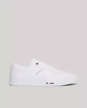 Кожаные кроссовки Tommy Hilfiger с боковым логотипом, белый