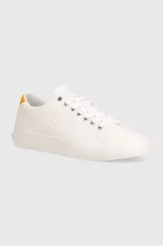 Кожаные кроссовки Tommy Hilfiger TH HI VULC STREET LOW LTH ESS, белый