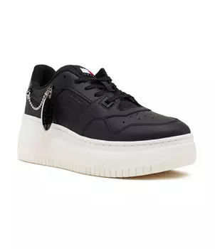 Кожаные кроссовки Tommy Jeans, черный