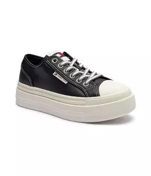 Кожаные кроссовки Tommy Jeans, черный