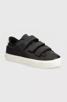 Кожаные кроссовки Tommy Jeans TJW CUPSOLE VELCRO SNEAKER, черный