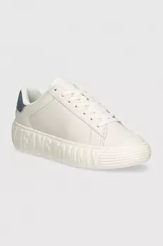 Кожаные кроссовки Tommy Jeans TJW FANCY LEATHER CUPSOLE, белый