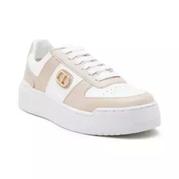 Кожаные кроссовки Twin-Set, бежевый