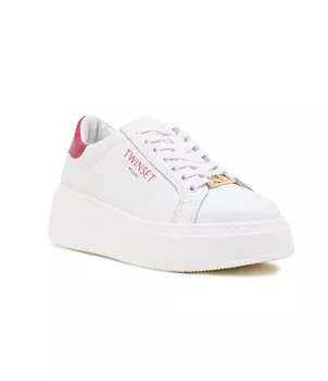 Кожаные кроссовки TWINSET, белый