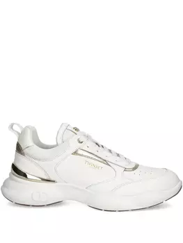 Кожаные кроссовки TWINSET, белый
