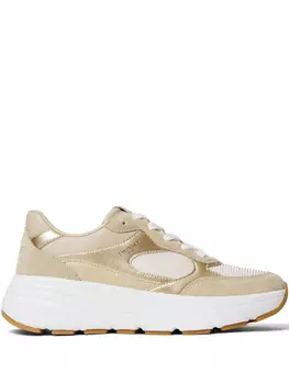 Кожаные кроссовки TWINSET, золотой