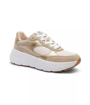 Кожаные кроссовки Twinset, золотой