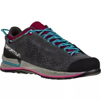 Кожаные кроссовки TX2 Evo женские La Sportiva, цвет Carbon/Red Plum
