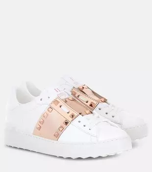 Кожаные кроссовки Valentino Garavani Rockstud Untitled Valentino Garavani, белый
