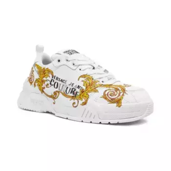 Кожаные кроссовки Versace, белый