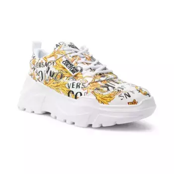 Кожаные кроссовки Versace, белый