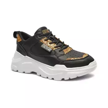 Кожаные кроссовки Versace, черный