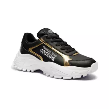 Кожаные кроссовки Versace, черный