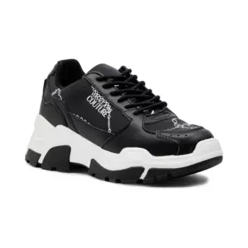 Кожаные кроссовки Versace, черный