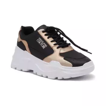 Кожаные кроссовки Versace, черный