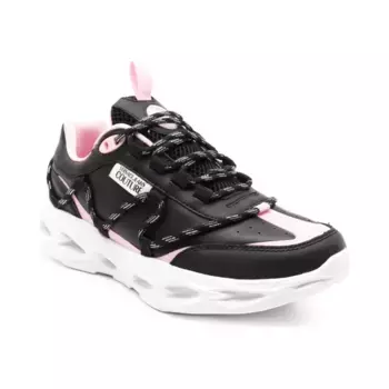 Кожаные кроссовки Versace, черный