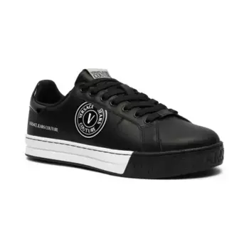 Кожаные кроссовки Versace, черный