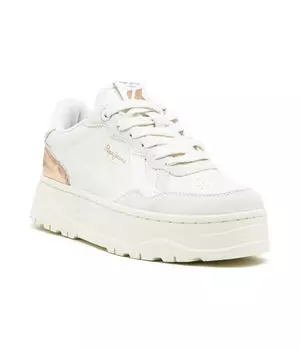 Кожаные кроссовки в корейском стиле Pepe Jeans London, серый