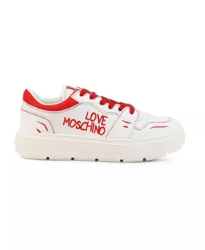 Кожаные кроссовки весенне летняя коллекция Love Moschino, белый