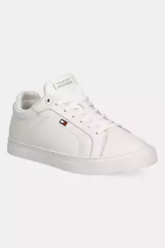 Кожаные кроссовки WOMENS ICON COURT SNEAKER FLAG Tommy Hilfiger, бежевый
