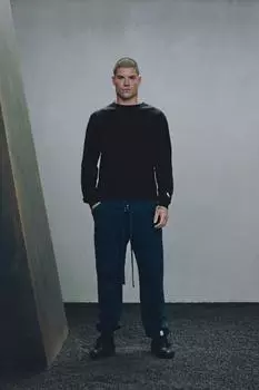 Кожаные кроссовки x sr_a ZARA, черный