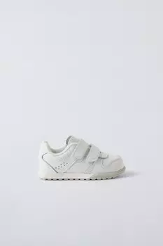 Кожаные кроссовки ZARA, белый