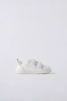 Кожаные кроссовки ZARA, белый