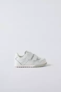 Кожаные кроссовки ZARA, белый