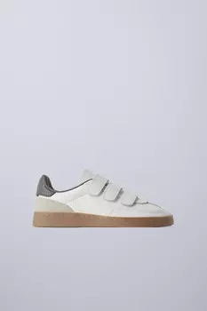 Кожаные кроссовки ZARA, белый