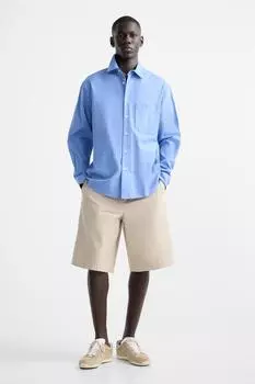 Кожаные кроссовки ZARA, бежевый