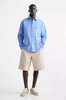 Кожаные кроссовки ZARA, бежевый