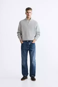 Кожаные кроссовки ZARA, черный