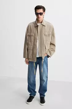 Кожаные кроссовки ZARA, черный