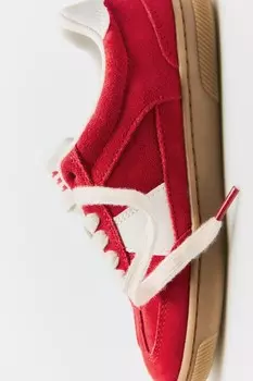 Кожаные кроссовки ZARA, красный