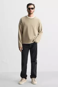 Кожаные кроссовки ZARA, песочный/коричневый