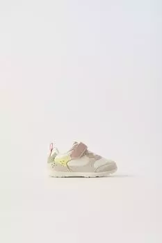 Кожаные кроссовки ZARA, розовый