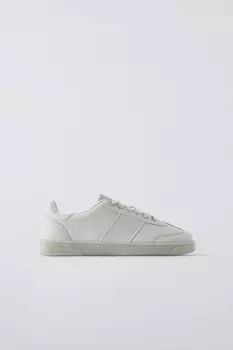 Кожаные кроссовки ZARA, синий