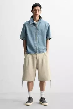 Кожаные кроссовки ZARA, синий