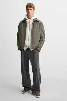 Кожаные кроссовки ZARA, темно-коричневый