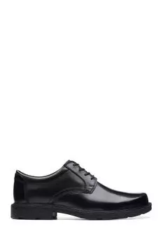 Кожаные кружевные ботинки Kerton свободного кроя Clarks, черный
