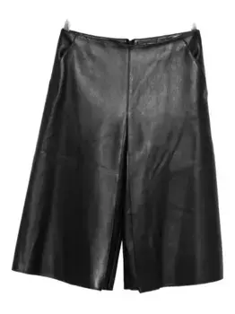 Кожаные кюлоты David Koma, черный