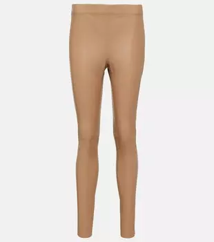 Кожаные леггинсы JOSEPH, бежевый