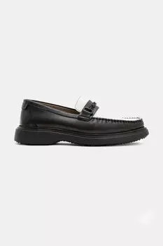 Кожаные лоферы AllSaints Gibbs Chain Loafer, черный