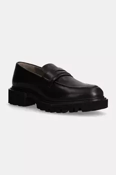 Кожаные лоферы AllSaints Vinni Loafer, черный