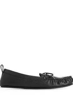 Кожаные лоферы Arket, черный