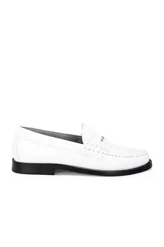 Кожаные лоферы Burberry, цвет Optic White